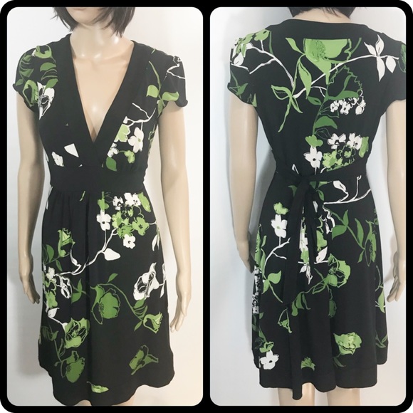 SPEECHLESS Black and Green Dress Size M - Picture 4 of 7